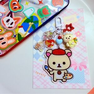 rilakkuma double sided acrylic keychain bagcharm